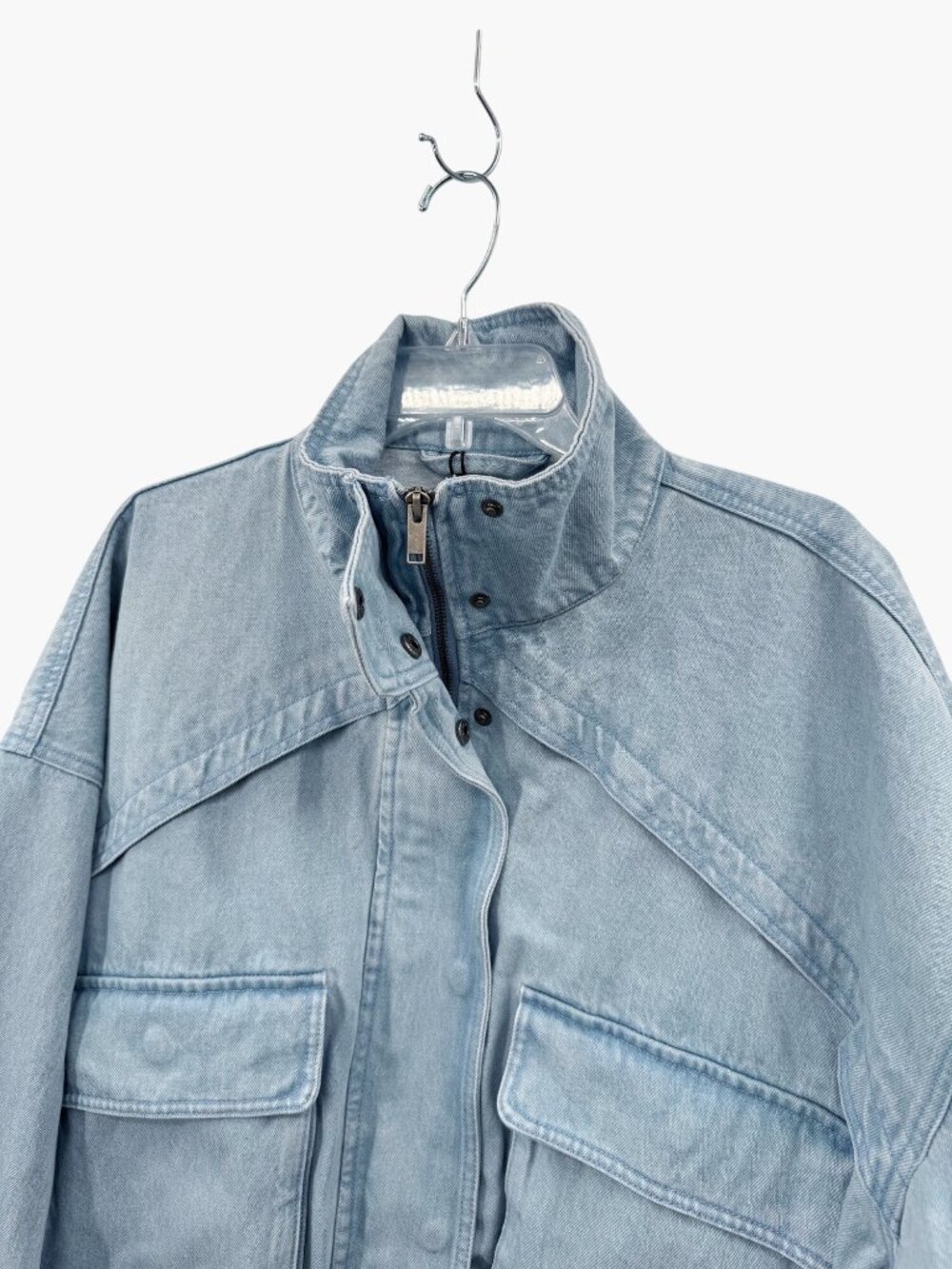 NEW KBB by KAHLANA Women's 'The Denim Bomber Jacket' - Medium Wash - Medium - Picture 5 of 11